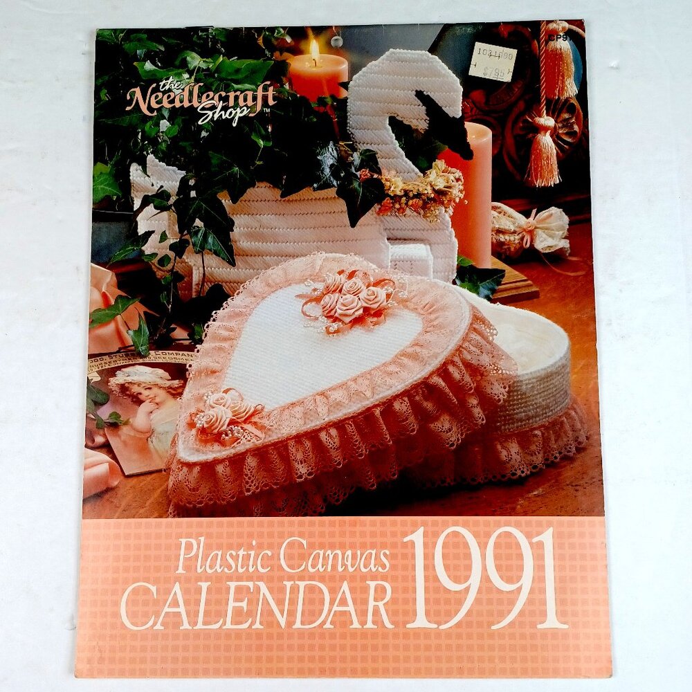 Plastic Canvas 1991 Calendar The Needlecraft Shop 12 Projects 28 Pages Vtg - Picture 1 of 16